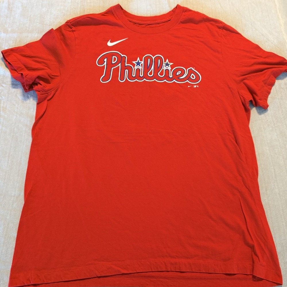 Nike Philadelphia Phillies Zack Wheeler #45 T Shirt Red Adult XL MLB Baseball